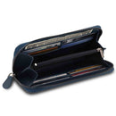 Otto Angelino Leather Zippered Clutch with Phone Compatible 